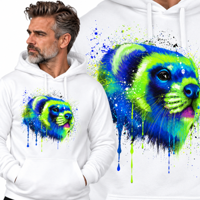 BLUZA Z KAPTUREM ZWIERZĘTA  FRETKA 3